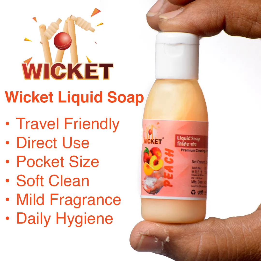 Wicket Liquid Soap (25ml x Pack of 10) | Travel-Friendly Hand Wash - Image 3
